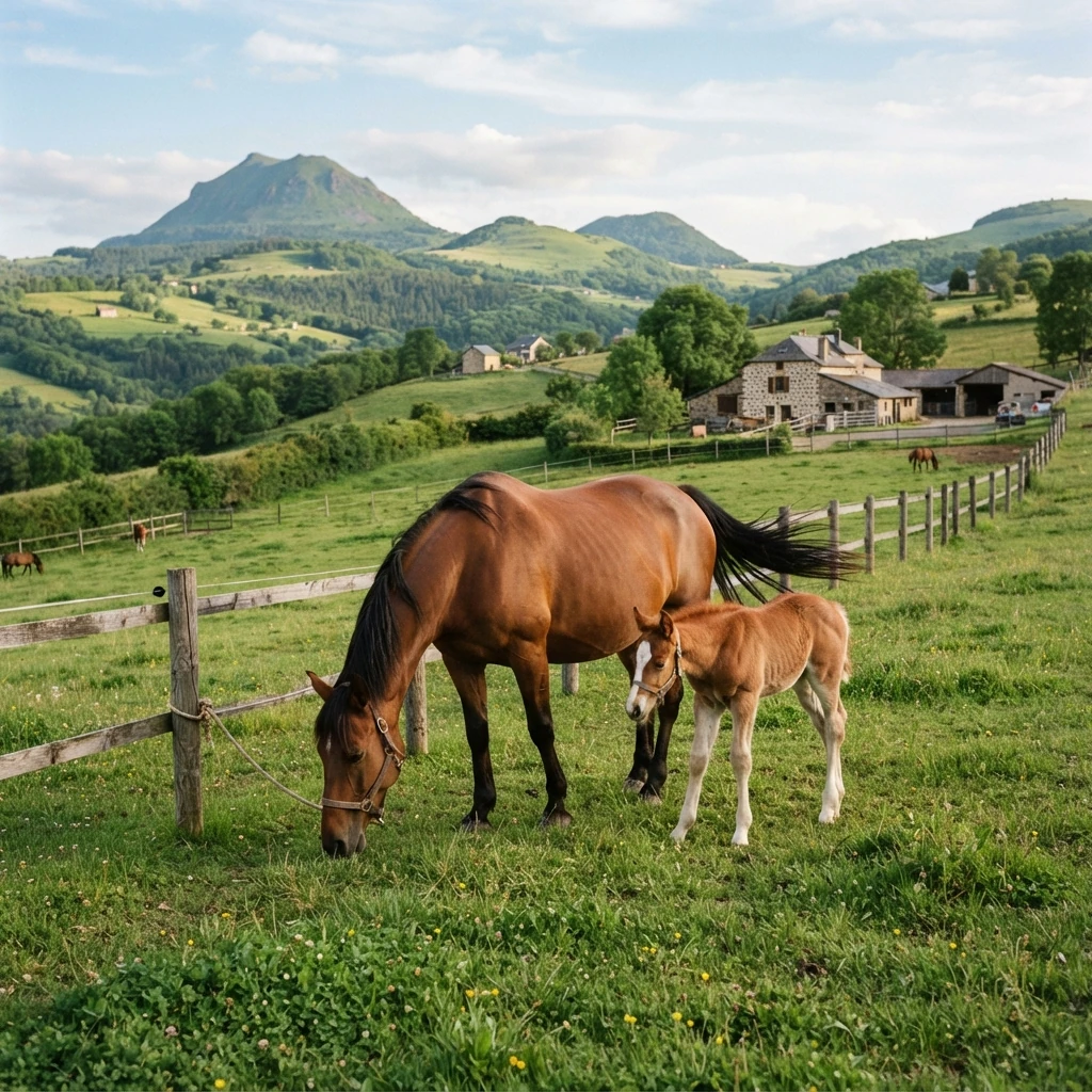 Élevage de chevaux au Ecurie des Chênes, Saint-Didier-la-Forêt