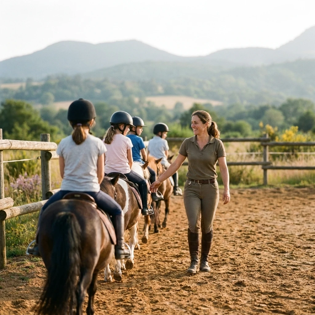 Cours de poney à Saint-Didier-la-Forêt, Allier